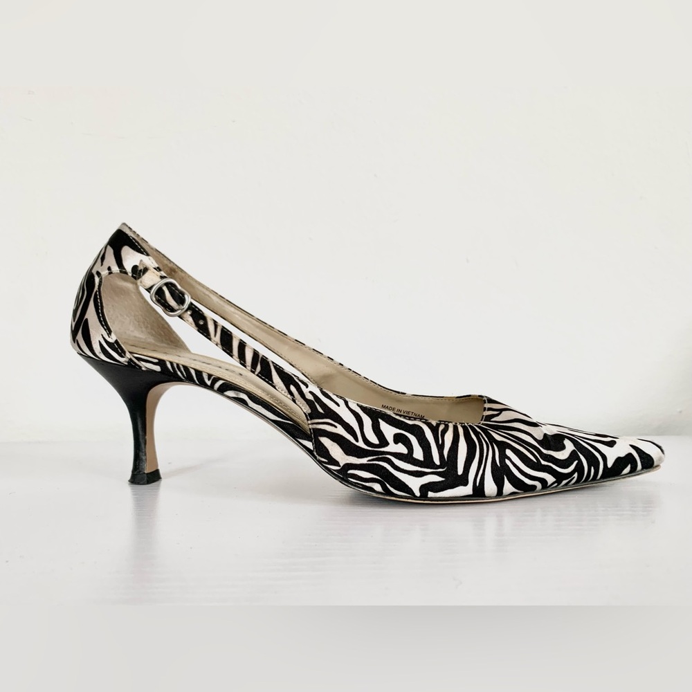 Zebra Print Kitten Heels